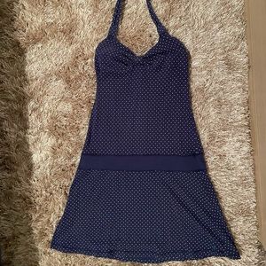 American Eagle Navy Polka Dot Dress